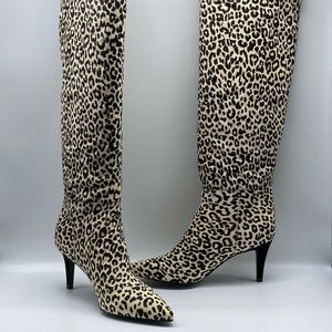 Marc Fisher Ltd white multi pony Ginniely high boots